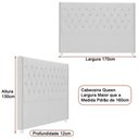 Ver imagem 3 de Cabeceira para Cama Box Queen 170cm Soft Bouclé Off White - Sallar Home