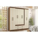 Ver imagem 1 de Guarda Roupa Casal 8 Portas e 4 Gavetas C- Pés Jatoba-areia