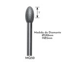 Ver imagem 1 de Ponta Rotativa Diamantada Individual Haste Ø3mm Politone Modelo Mq50