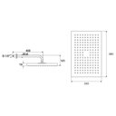 Ver imagem 2 de Kit com 3 Chuveiro com Tubo de Parede Retangular 360x240 Mm Rainsense Roca