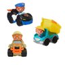 Kit C/3 - Blippi - Mini Veículos - Carro de Policia + Caminhão de Descarga + Safari Móvel - 1