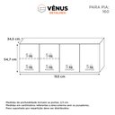 Ver imagem 4 de Armário Aéreo Cozinha 160 em Aço Vênus 4 Portas Branco - Cozimax