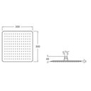 Ver imagem 2 de Kit com 3 Chuveiro Quadrado 300x300 Mm Raindream Roca