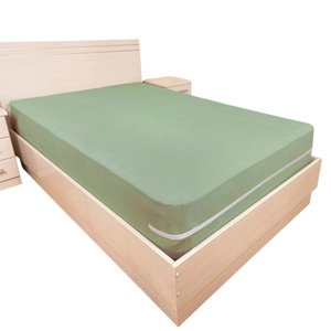 Capa Colchão Casal 1,30x1,88x23cm Ziper Tecido Sonho Lar:verde/casal