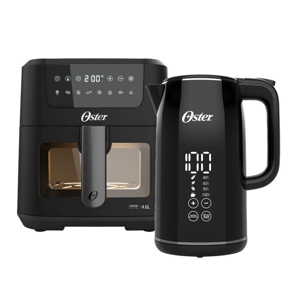 Kit Digital Oster Fritadeira Clear e Chaleira Black 220v - 1