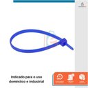Ver imagem 2 de Abraçadeira Nylon Starfer Azul 300mm X 3,6mm 100
