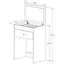 Ver imagem 4 de Penteadeira Cômoda Gavetas Versátil Escrivaninha Quarto Make:branca