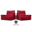 Ver imagem 7 de Sofá Bergamo 2,30m Assento Retrátil e Reclinável Velosuede Vermelho - Netsofás