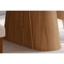 Ver imagem 4 de Mesa de Sala Jantar Olivia Sc120 C/ Tampo Madeirado C/ Vidro Curvo 180x90cm Nature/off White - Henn