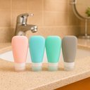 Ver imagem 3 de Kit Frascos P/ Viagem 90ml com 4 Peças em Silicone - Quanhe