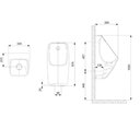 Ver imagem 3 de Kit com 3 Mictório Rimless com Entrada Superior Proton Square Roca