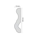 Ver imagem 2 de Kit 90m Linear Roda Meio I60 Perfil de Poliestireno Branco Homestar