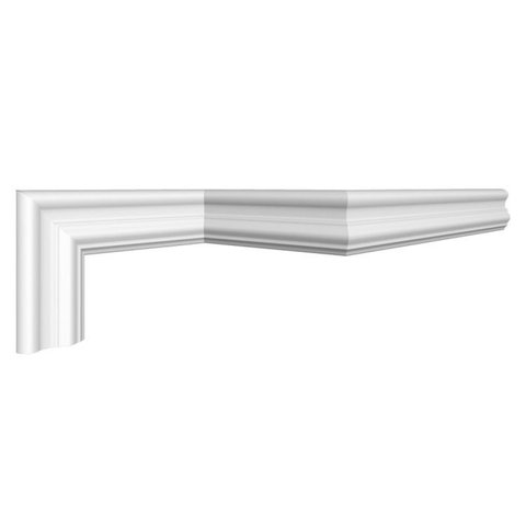 Kit 90m Linear Roda Meio I60 Perfil de Poliestireno Branco Homestar