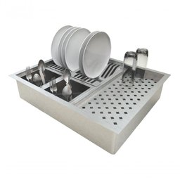 Pia Quadrada Inox C/ P/ Cozinha P/ Cozinha Escorredor - 4