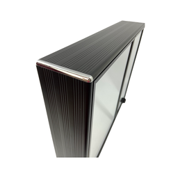 Armário Espelho Para Banheiro Alumínio 2 Portas Grande Sobrepor Preto ou Cromado Steel Design Armári - 7