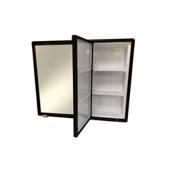 Armário Espelho Para Banheiro Alumínio 2 Portas Grande Sobrepor Preto ou Cromado Steel Design Armári - 1