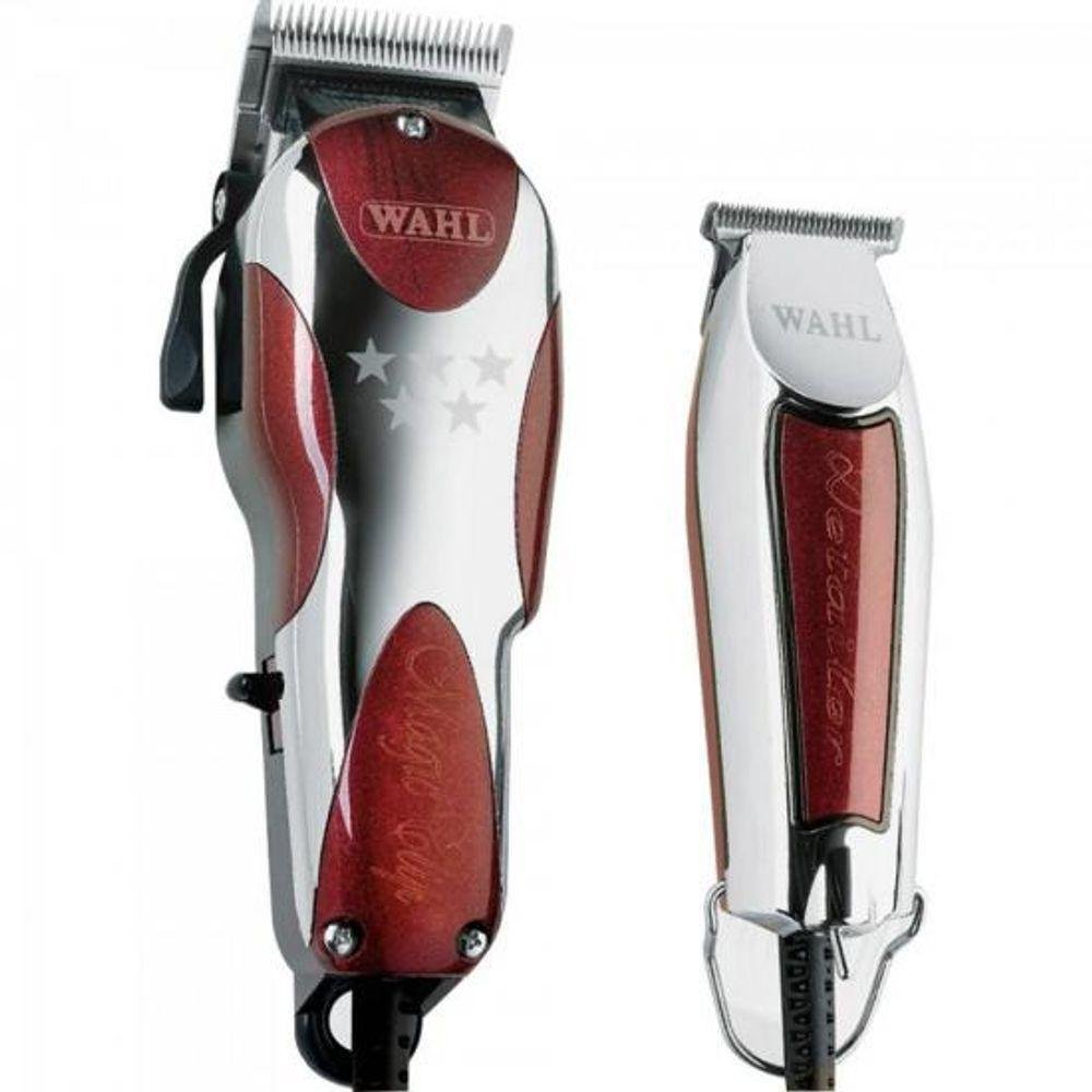 Kit de Máquina de Corte e Acabamento Wahl Magic Clip e Detailer 220v