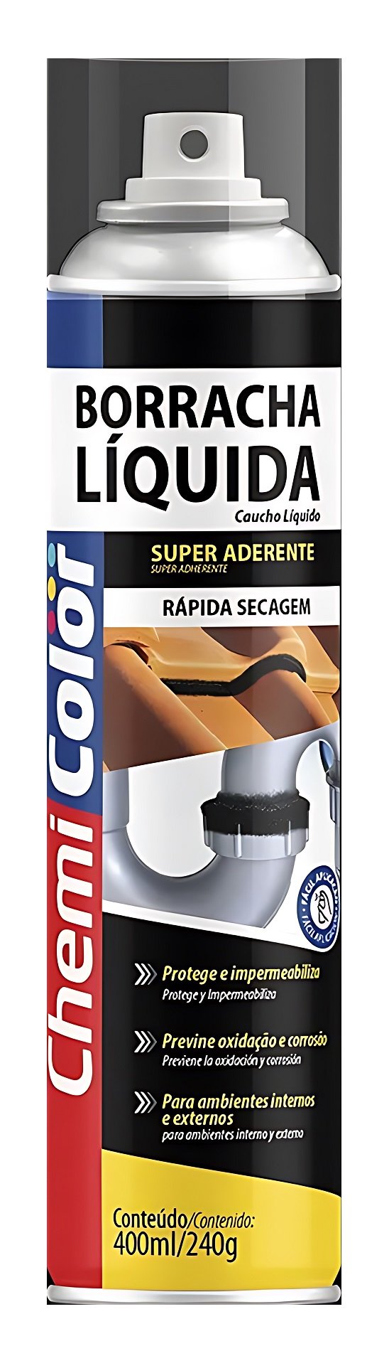Borracha Líquida Spray 400ml 240g Chemicolor | MadeiraMadeira