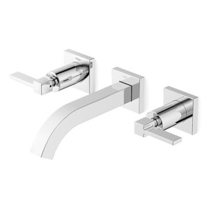 Kit com 3 Misturador para Lavatório de Parede com Válvula de Escoamento Elite Celite