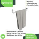 Ver imagem 3 de Porta Toalha Rosto Ventosa Suporte Banheiro Inox Elg