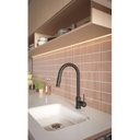Ver mais imagens de Kit com 3 Monocomando de Mesa para Cozinha com Bica Extraível "U" Prática Celite Preto/Matte