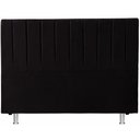 Ver imagem 1 de Cabeceira Cama de Casal 138x110 Suede Preto Keiko Colchões