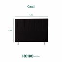 Ver imagem 5 de Cabeceira Cama de Casal 138x110 Suede Preto Keiko Colchões