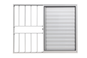 Ver imagem 1 de Veneziana 3 Folhas Aluminio Branco com Grade 1,00x1,50