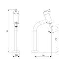 Ver imagem 2 de Kit com 3 Monocomando para Cozinha de Mesa Bica Alta com Arejador Articulado Singles One Roca Prata/Cromado Celite
