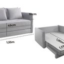 Ver imagem 4 de Sofá Cama para Sala de Estar Noronha com Colchão Casal