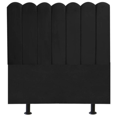Cabeceira Nuvem Cama Box Casal 140 cm Alanis Suede Preto