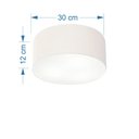 Ver imagem 2 de Plafon Cilíndrico Vivare Md-3010 Cúpula em Tecido 30x12cm - Bivolt - Branco - Bivolt