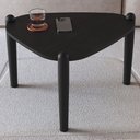 Ver imagem 2 de Mesa de Centro para Sala de Estar Pés Madeira Alta Trium A03 Nero Preto - Lyam Decor