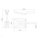 Ver imagem 2 de Pá Quadrada Pequena em Aço com Cabo de Madeira 45 Cm com Empunhadura Plástica Reta Ergonô