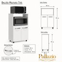 Ver imagem 2 de Balcão Multiuso Taís 2 Portas MDP 60cm Branco Pallazio