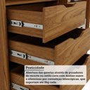 Ver imagem 6 de Guarda-Roupa Solteiro 4 Portas 159cm 100% MDF Lumiar Espresso Móveis Bege/Cinamomo/Grafiatto
