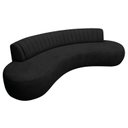 Ver imagem 2 de Sofá Orgânico 03 Lugares Sala Estar Celeste 160cm Bouclé Preto