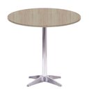 Ver imagem 1 de Mesa Delta em Alumínio 75 Cm (alt) Base em X Tampo Mdp Redondo 80 Cm (larg) X 2,50 Cm (alt)