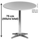 Ver imagem 6 de Mesa Delta em Alumínio 75 Cm (alt) Base em X Tampo Mdp Redondo 80 Cm (larg) X 2,50 Cm (alt)
