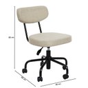 Ver imagem 4 de Cadeira para Escritório Decorativa Linho Giratória Fit