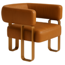 Ver imagem 5 de Poltrona Cadeira Decorativa Versátil Loy - Zahav Estofados:courino Sintético Marrom