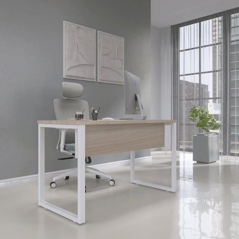 Mesa Madeira 120 x 60 M120/60P25TUB 120cm Industrial Branco