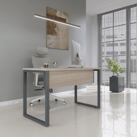 Mesa Madeira X M120/60P25TUB 120cm Industrial Grafito Cinza