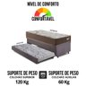 Bicama Box Baú Viúva com Suede Cinza 120x203 com Colchão Relax Adorabile Molas Ensacadas Ecoflex - 7