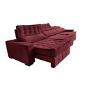 Ver imagem 7 de Sofá Retrátil e Reclinável 3,55m Cama inBox Big Puffer com SoftGel D40 Velupluma Vinho