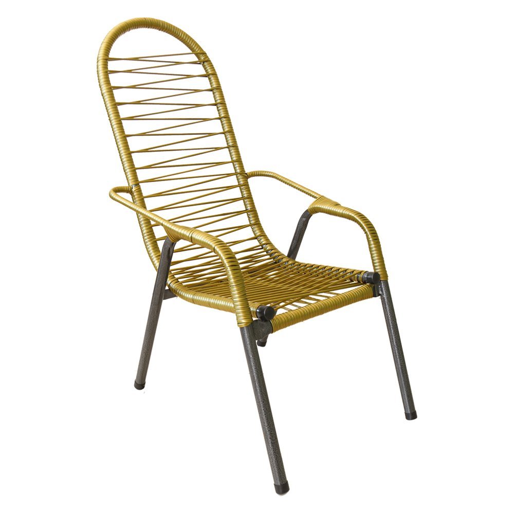 Cadeira de Fio para Varanda Area Externa Luxo Adulto Ouro - 1