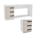 Ver imagem 1 de Conjunto de Escritório Escrivaninha 163cm e Mesa Auxiliar 40cm Valência Politorno Móveis