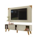 Ver imagem 3 de Rack com Painel para TV até 65 Polegadas 182cmx150,5cm Duna Bege Cumaru/Opala