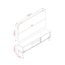 Ver imagem 4 de Rack com Painel para TV até 65 Polegadas 182cmx150,5cm Duna