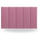 Ver imagem 1 de Kit 5 Peças Cabeceira Modular Cama Box 45x20 Solteiro Cores:rosa